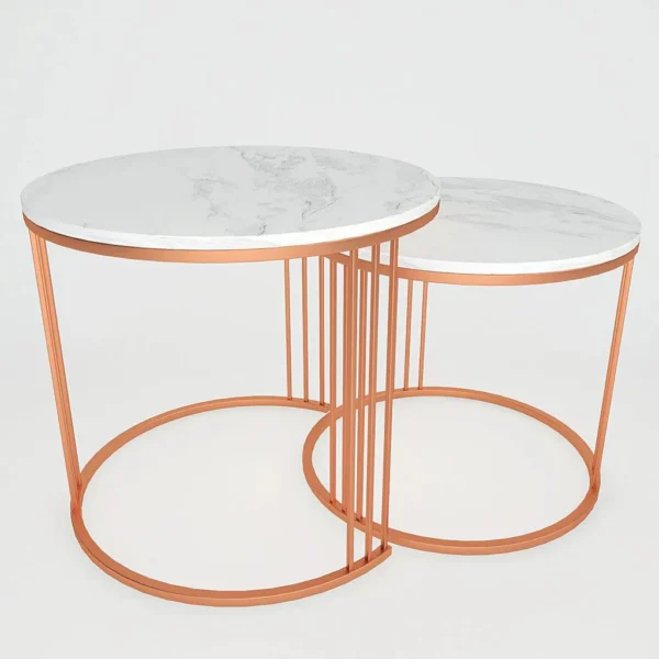 Classic Copper Tethered Nesting Tables (Set of 2) - Image 7
