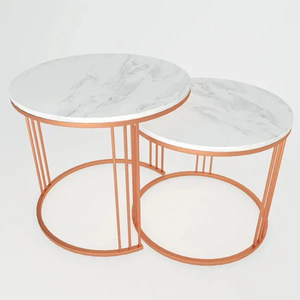 Classic Copper Tethered Nesting Tables (Set of 2) - Image 5