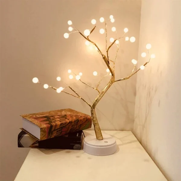 Enchanting Spirit Tree LED Lamp: 108-Light Bonsai Glow for Festive & Home Decor | USB/Battery | Touch Control - Image 2