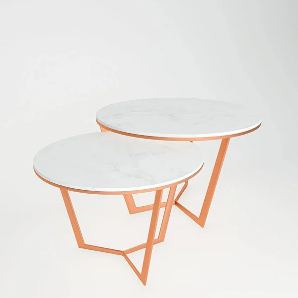 Copper Luxe Metallic Nesting Center Tables (Set of 2) - Image 5