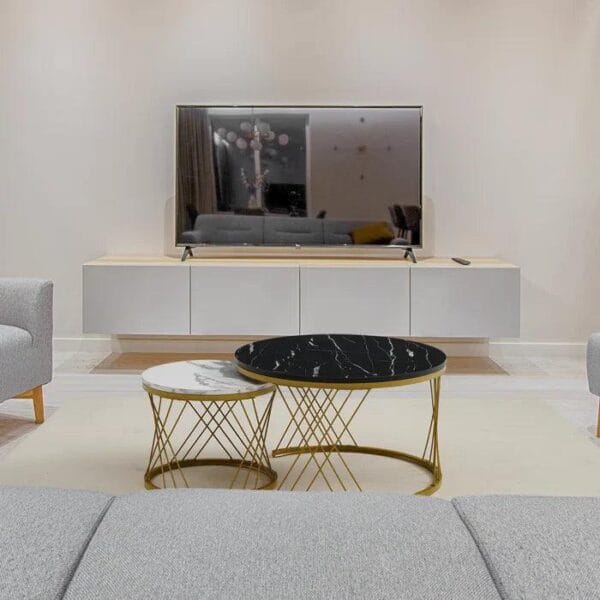 Modern Minimalist Nesting Coffee Tables – Stylish Set for Contemporary Living - Image 4