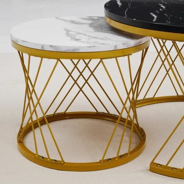 Modern Minimalist Nesting Coffee Tables – Stylish Set for Contemporary Living - Image 2