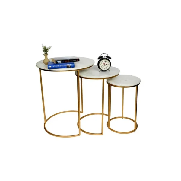 Trio Golden Premium Coffee Table Set of 3 – Luxe Modern Living - Image 3