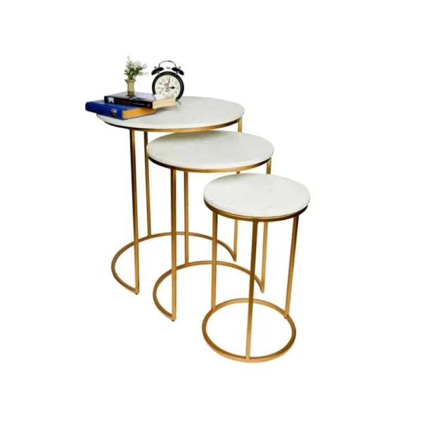 Trio Golden Premium Coffee Table Set of 3 – Luxe Modern Living - Image 4