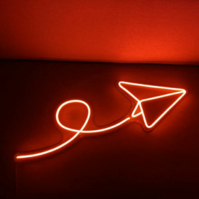 Paper Plane Neon Sign