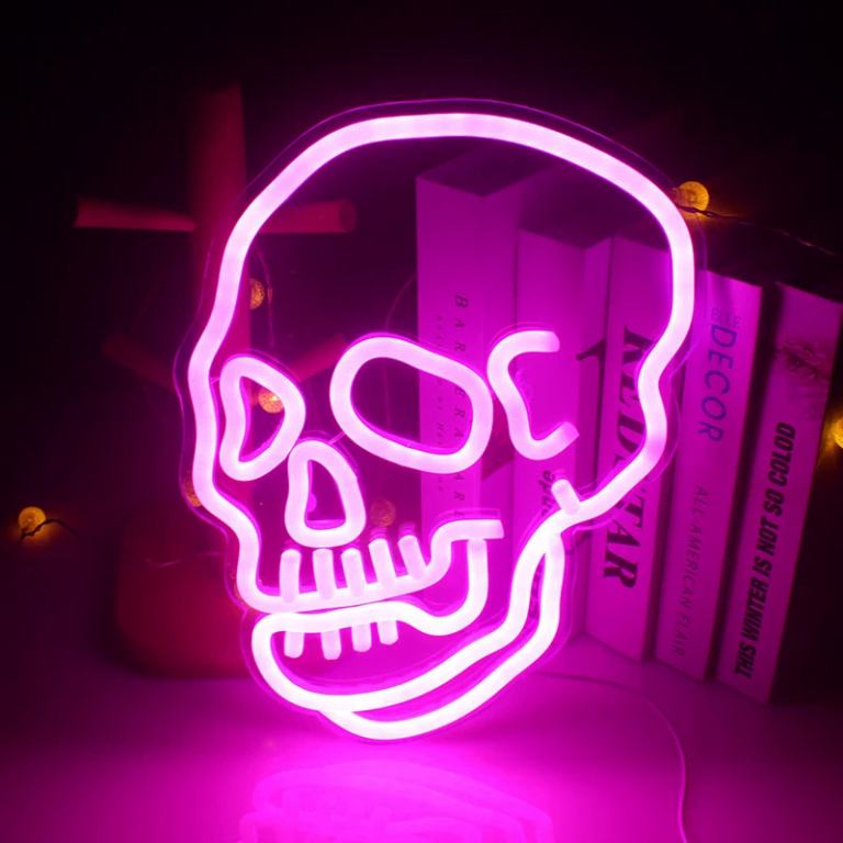 Skull Neon Sign Fancelite