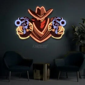 Cowboy UV Printed Neon Sign