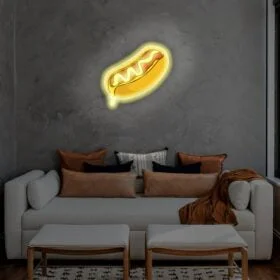 Sizzling Hot Dog UV Printed Neon Sign