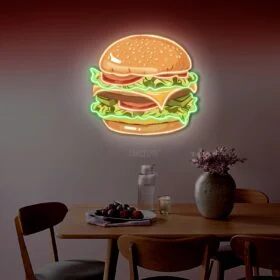 Burger Bliss UV Printed Neon Sign