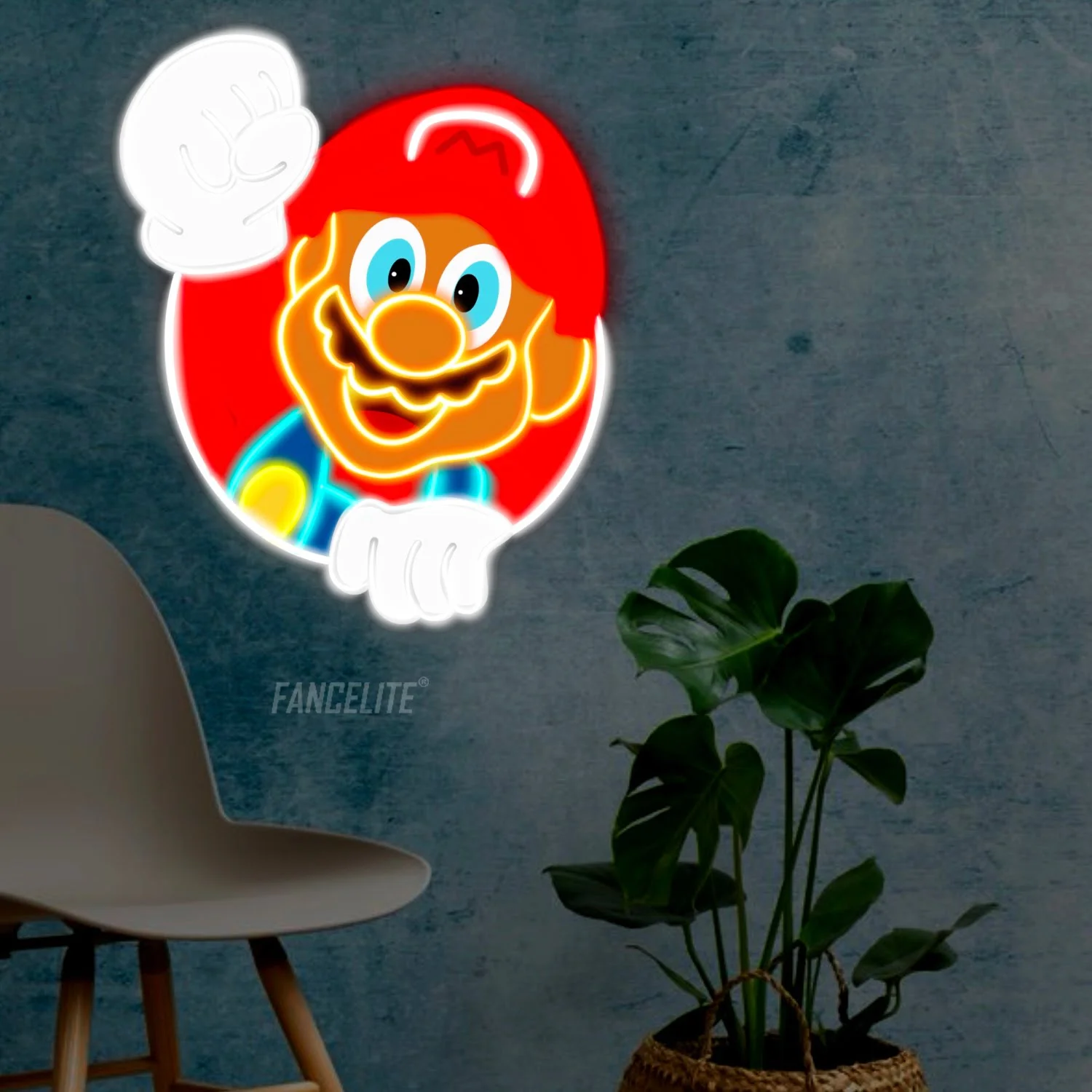Mario UV Printed Neon Sign