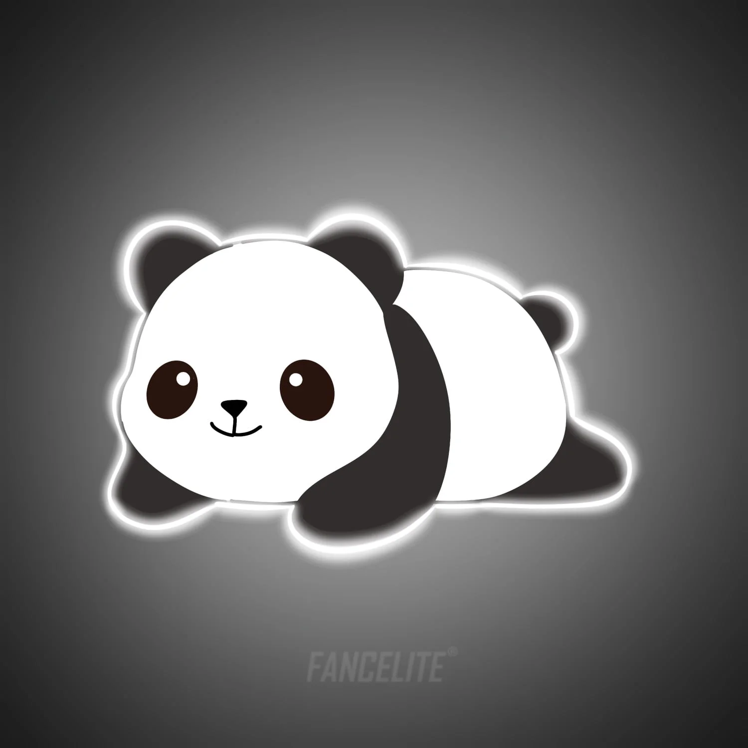 Cute Panda UV Printed Neon Sign - Image 3