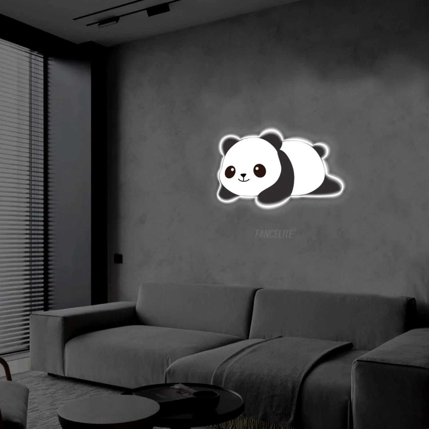 Cute Panda UV Printed Neon Sign - Image 4