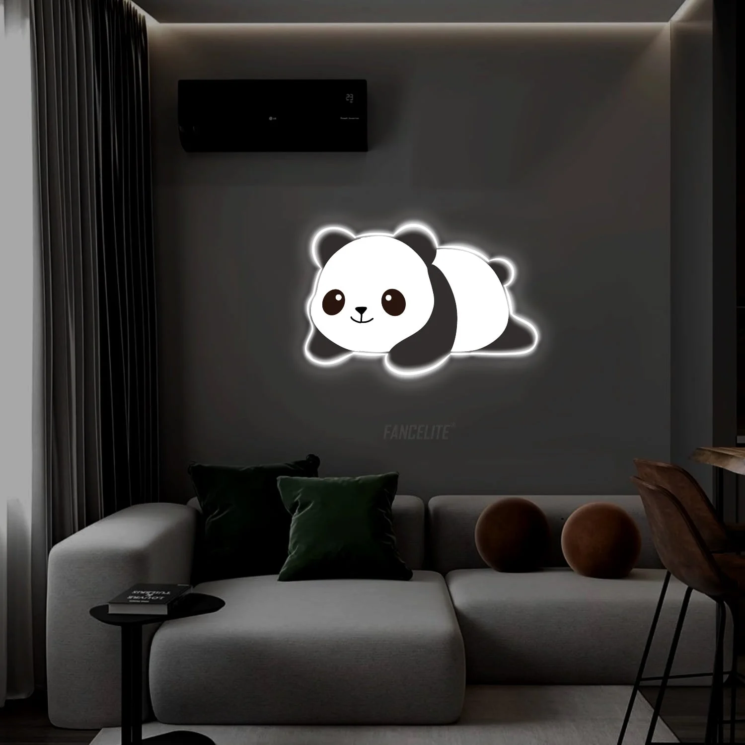 Cute Panda UV Printed Neon Sign