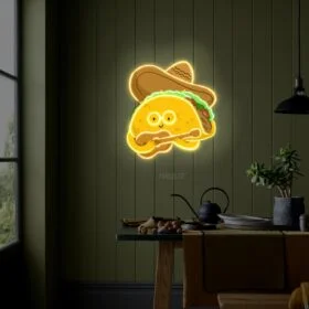 Taco Gentlemen UV Printed Neon Sign