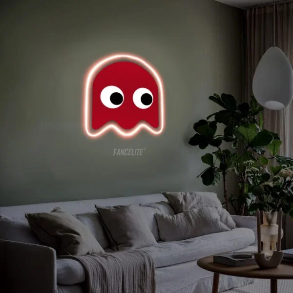 Pacman UV Printed Neon Sign - Image 2