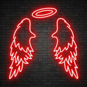 Red Wings Neon Sign | Custom Neon Sign | Neon for Restaurants, Banquet (48 By 48 Inches)