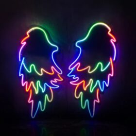 Wings FloRo Neon Light Sign Party Decoration LED Light 4 By 4 Feet