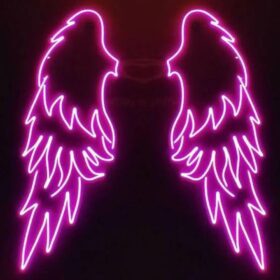 Wings Neon Light Sign Decor Customized LED Neon (40x40 In)
