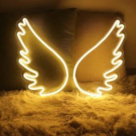 Wings Feather Led Neon Light Sign (36x36 In)