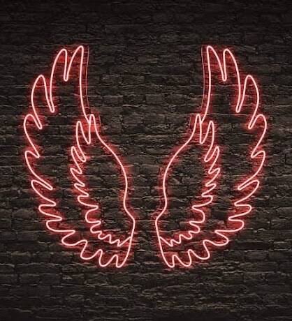 Wings Feathers Neon Light Sign (40x40 Inch)
