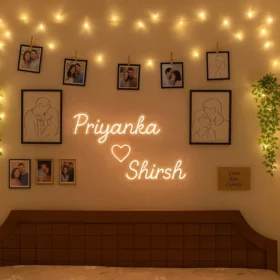 Couples Name Neon Light | Customized LED Neon (20 x 18 Inch)