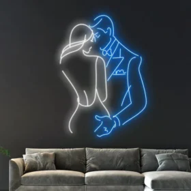 Romantic Couple Neon Sign | Custom Neon Sign (30 x 40 Inch)