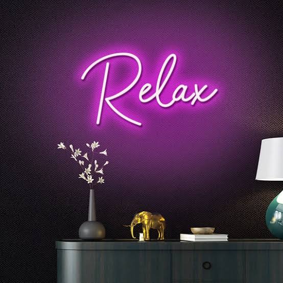 Relax Neon Light Sign for Bars, Restaurants
