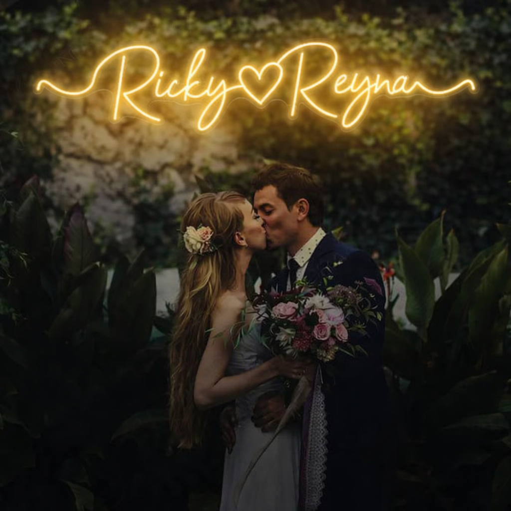 Customized Couples Wedding Name Neon sign | Custom Neon Sign