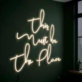 This Must Be The Place Neon Sign | Custom Neon Sign (24 x 15 Inch)